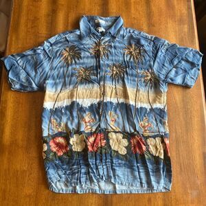 Vintage PIERRE CARDIN Hawaiian Shirt Size Large
